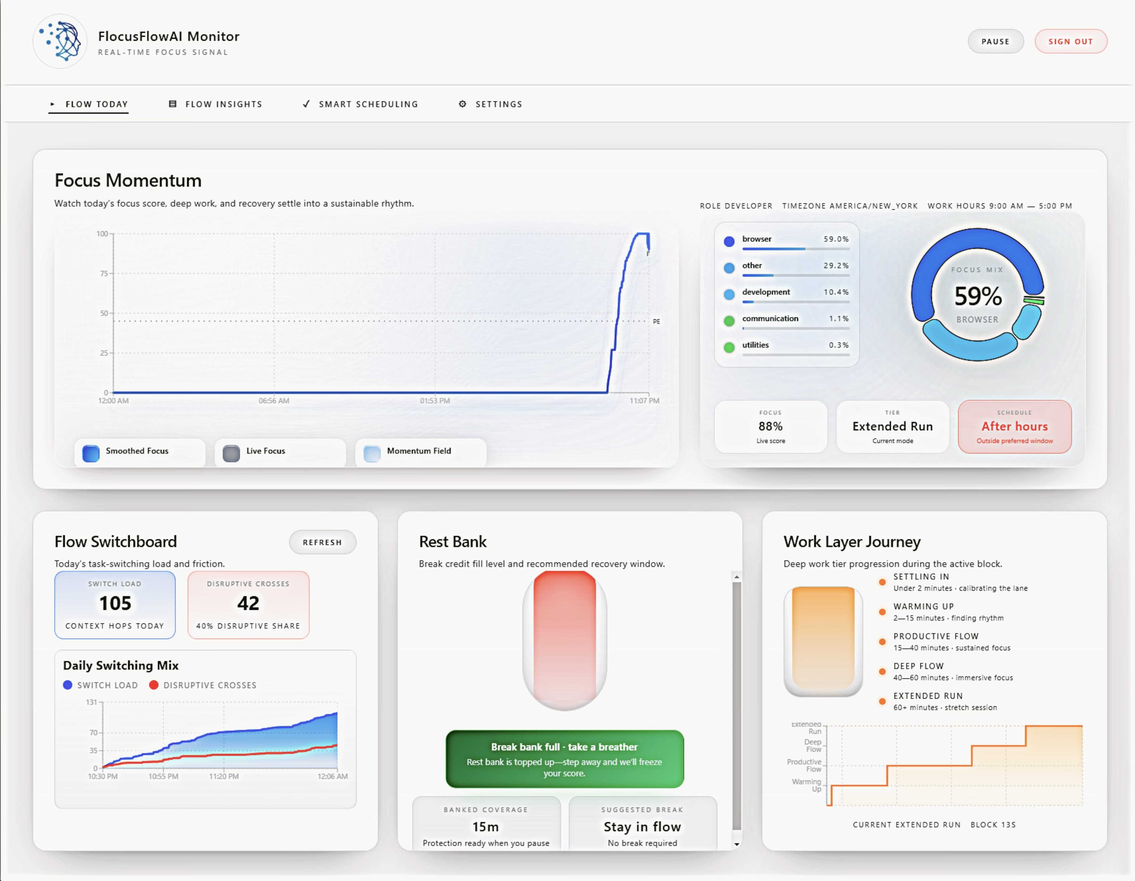 FocusFlow Monitor preview